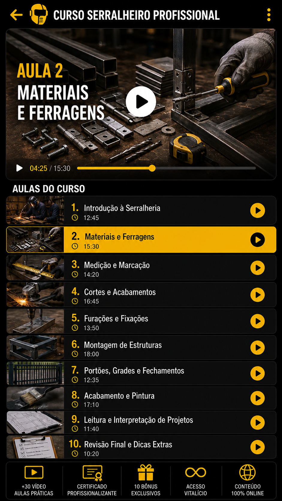 Aula 18 — Montagem de portão social