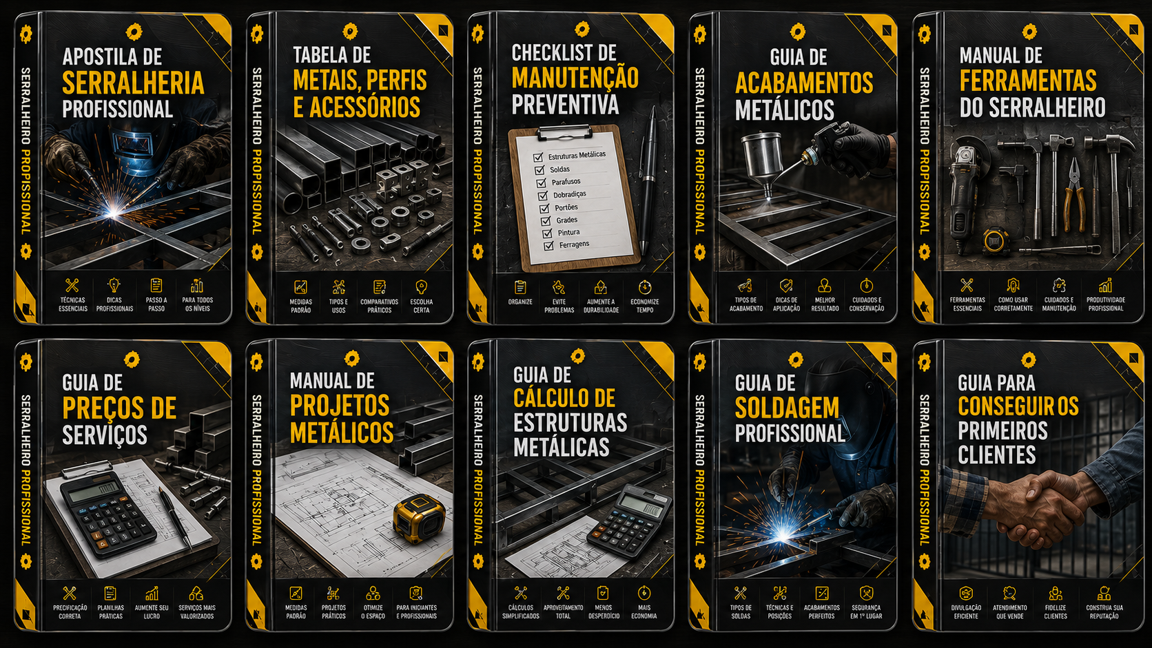 10 e-books bônus de serralheria profissional